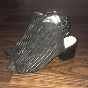 Open Toed Mini Heel Booties